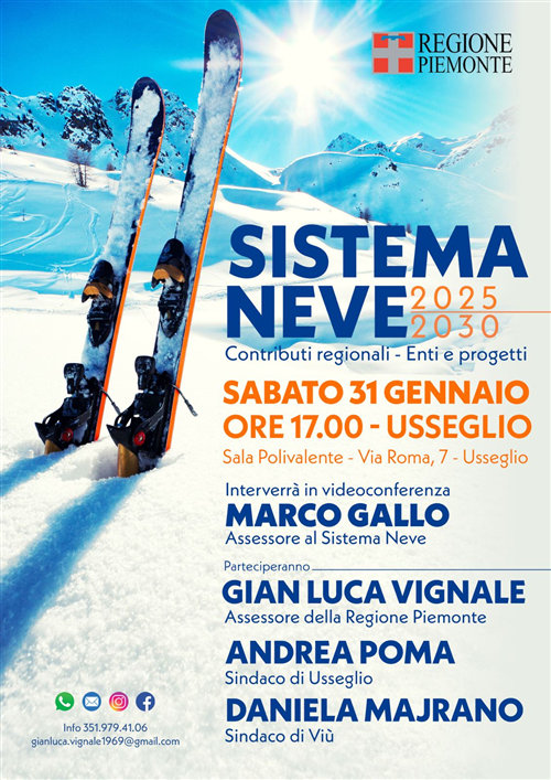 Incontro per la presentazione del Bando Neve Sabato 31 gennaio